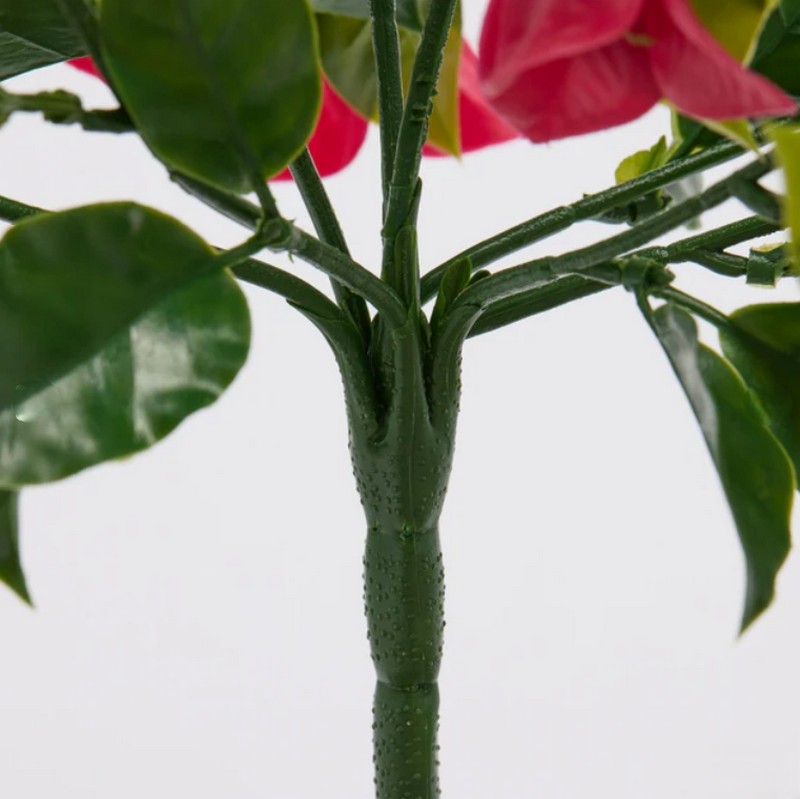 Bouganville fucsia artificiale anti UV con foglie verdi, utilizzo interno ed esterno